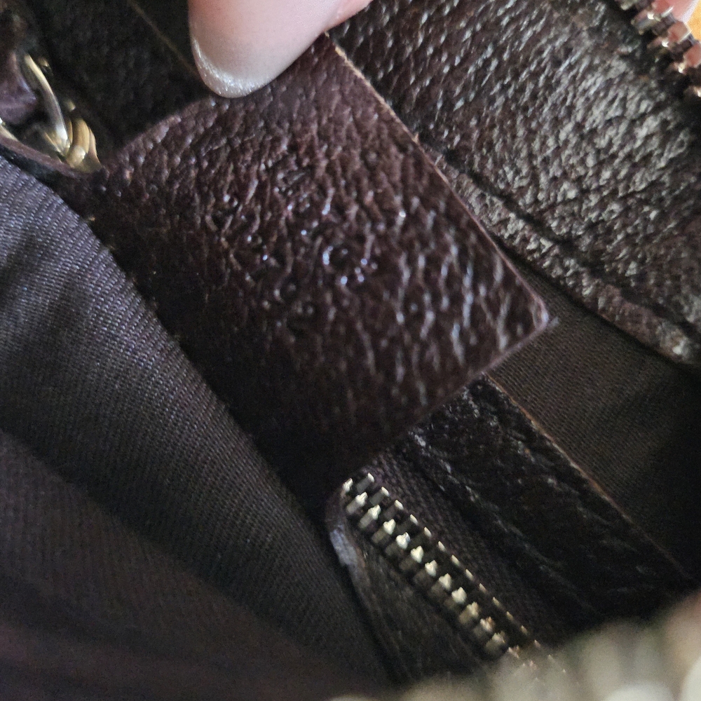 Auth Gucci Brown Mini Bag with Blue and Orange Stripes - Picture 10 of 12